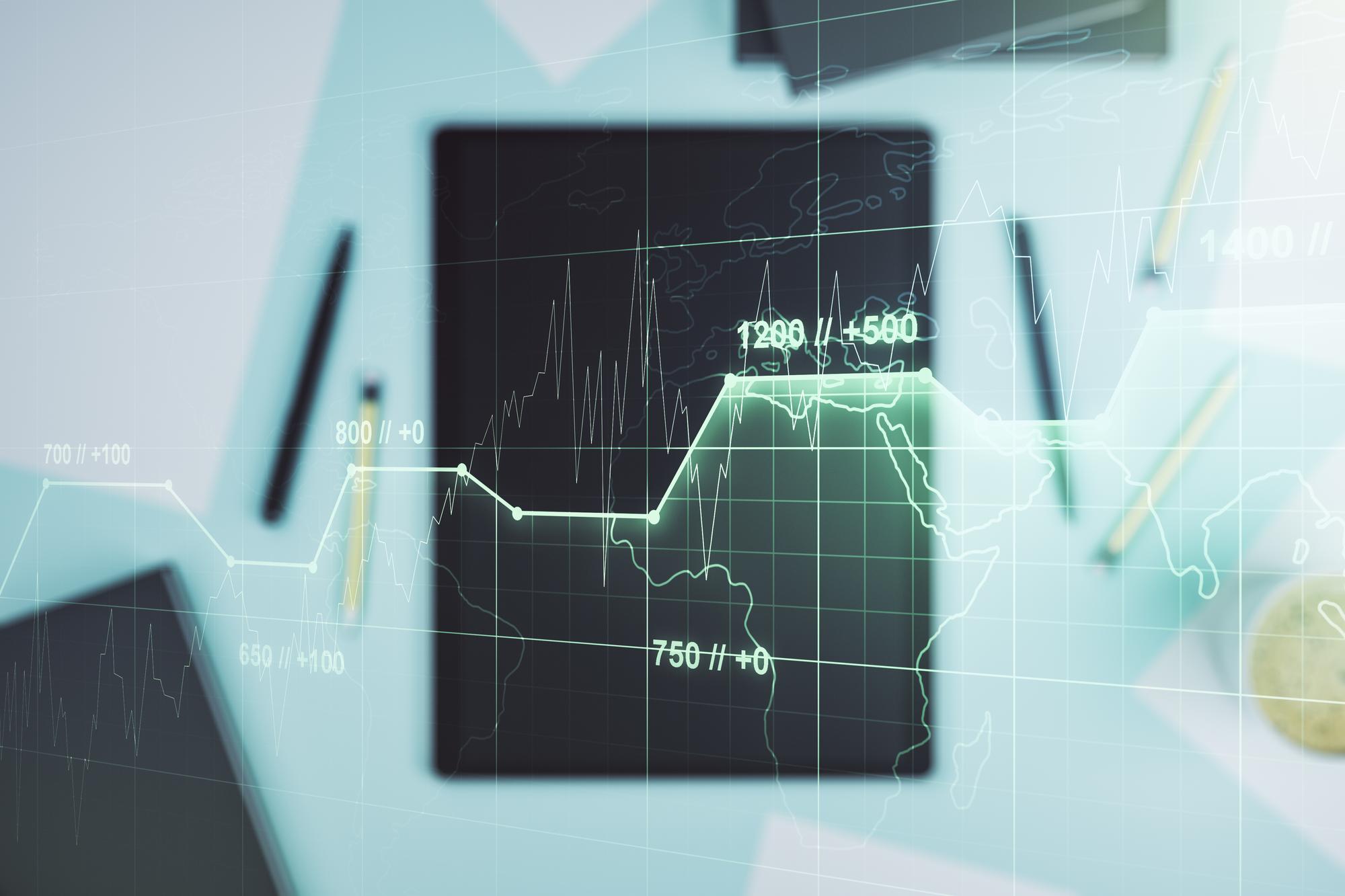 Close-up of market analysis report